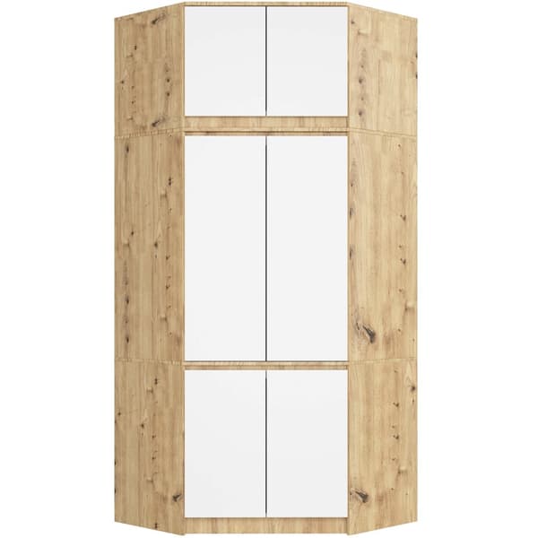 OVERSKAB TIL SKAB S100 DĄB ARTISAN / HVID
