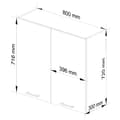 Miniatyrbillede 3 af 6: Skab OLIWIA W80 H720 HVID / BETON