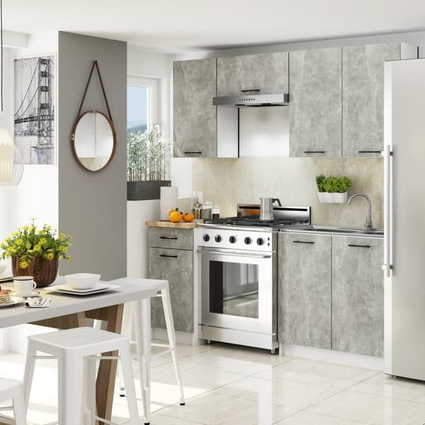 Skab OLIWIA W80 H720 HVID / BETON