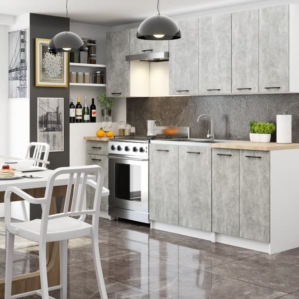 Skab OLIWIA W80 H720 HVID / BETON