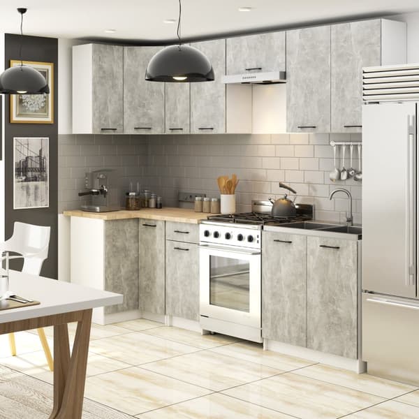 Skab OLIWIA W80 H720 HVID / BETON