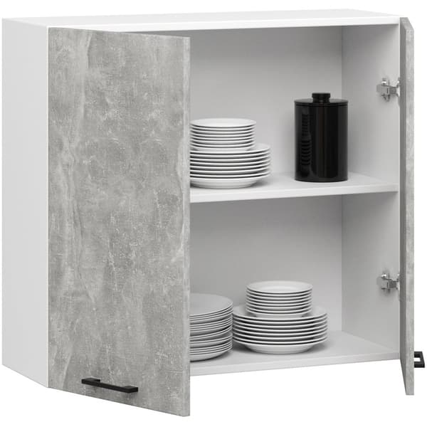 Skab OLIWIA W80 H720 HVID / BETON