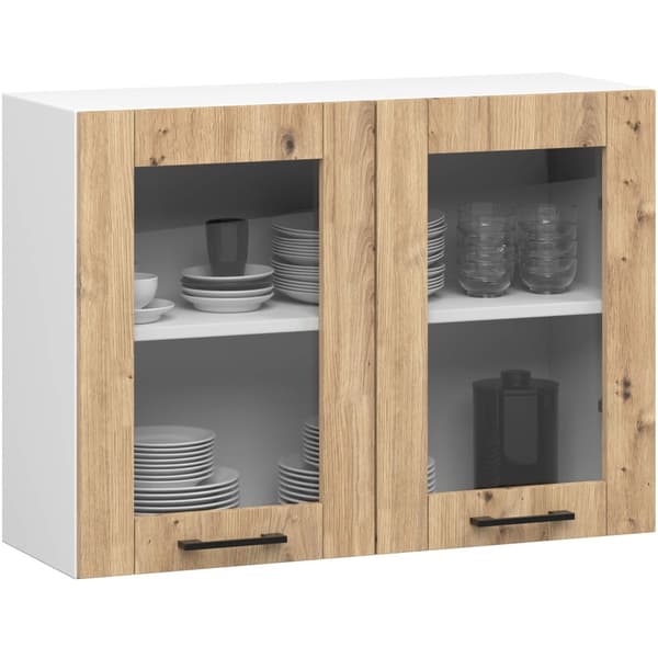 Skåp OLIWIA Vitrin W80 H580 VIT / DÄLJ ARTISAN