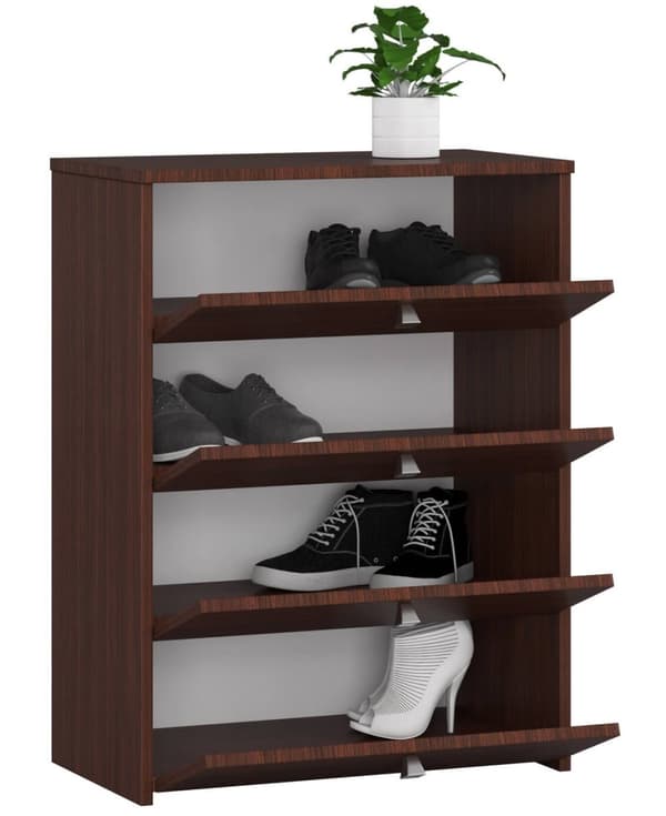 Kenkäteline RUBIN 4 avattavalla ovella 66 cm - wenge