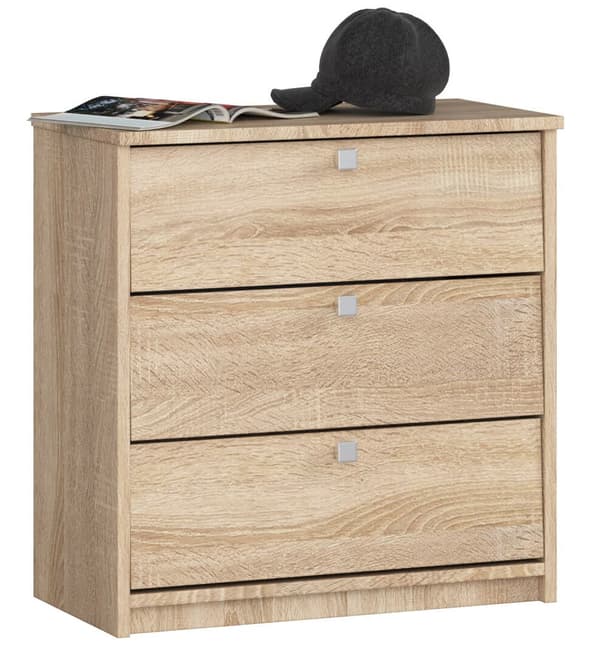 Sko skab MINI 3 vippe døre 60 cm - sonoma eg