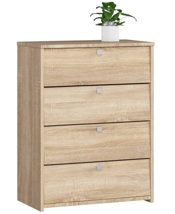 Sko skab 4 vippe døre 60 cm - sonoma eg