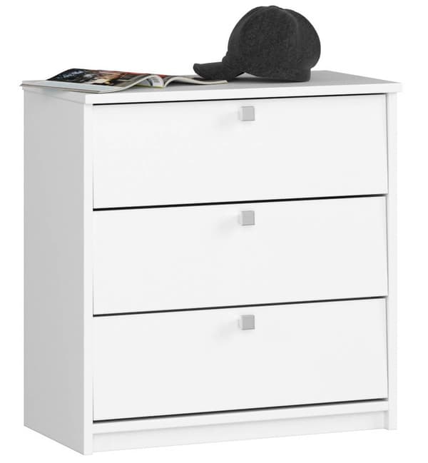 Skoæske MINI 3 vippe låger 60 cm - hvid
