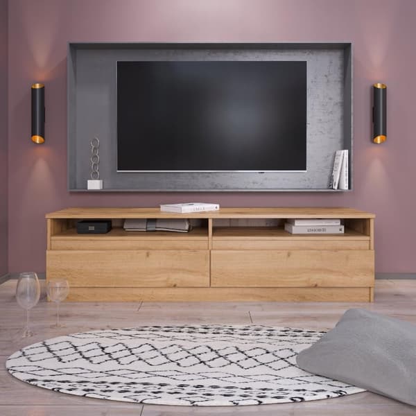 Szafka RTV 140 cm pod telewizor pod telewizor dąb wotan