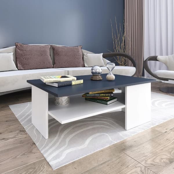 Sofabord 90x60x33,5 cm til stuen, grafithvid