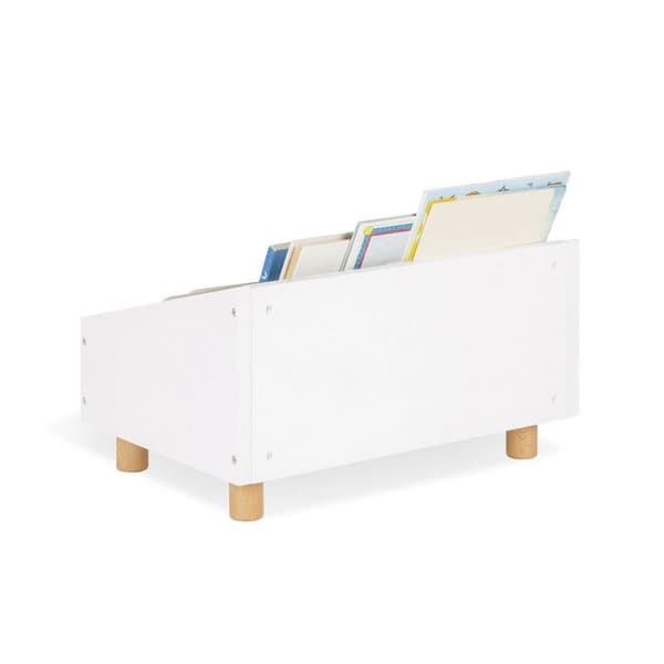 Rootz barnbokhylla 'Ando' - bokhylla för barn - plantskola - MDF och bok - 50 cm x 32 cm x 26 cm