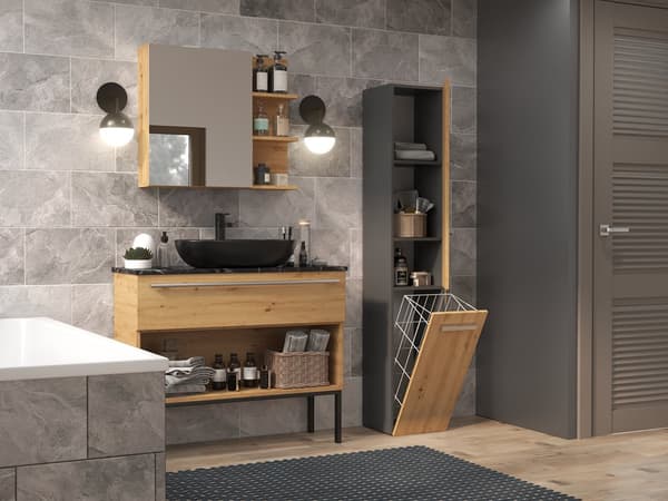 Kylpyhuoneen pylväs Nel IV ANTHRACITE ARTISAN