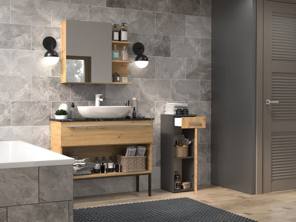 Kylpyhuonepylväs Nel V DS ANTHRACITE ARTISAN