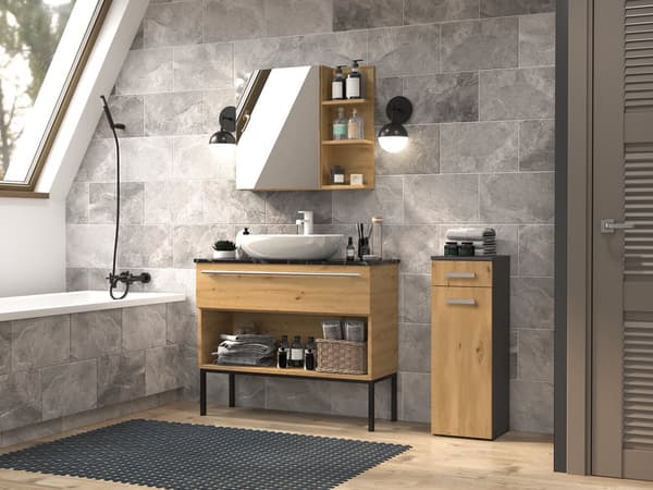 Kylpyhuonepylväs Nel V DS ANTHRACITE ARTISAN