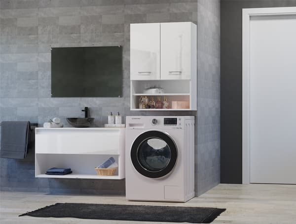 Pola MINI/DK WHITE GLOSS pesukonekaappi