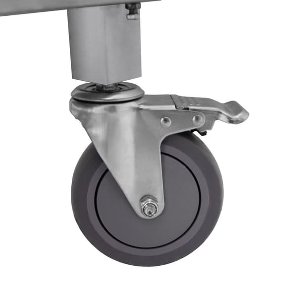 Mobil barstation i rustfrit stål | 150cm(B)​x 55cm(D) x 117,2cm(H) | 62L isbeholder, indbygget vask, magnetisk tavle og opbevaring | Perfekt til barer
