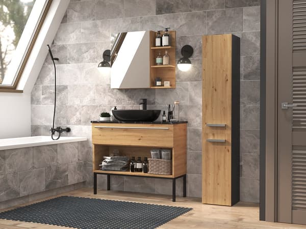 Kylpyhuoneen pylväs Nel IV ANTHRACITE ARTISAN