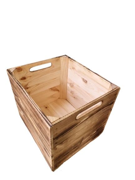 KALLAX trälåda för IKEA hyllor, eldad