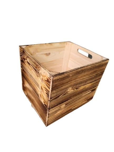 KALLAX trälåda för IKEA hyllor, eldad