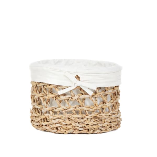 Opbevaringskurv | HINAI | rund med foring | 20x13cm | 873954