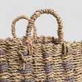 Miniatyrbillede 5 af 7: Vævet kurv | LAVET | til opbevaring af 2 stk. | 28x28x26/32 cm / 25x25x24/30 cm | 736711