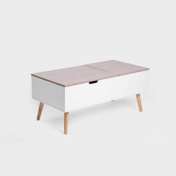 Sofabord | ANZABI | med løfteplade hvid | 105x50,5x43,5cm | 712050