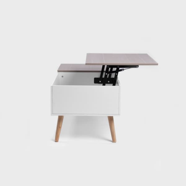 Sofabord | ANZABI | med løfteplade hvid | 105x50,5x43,5cm | 712050