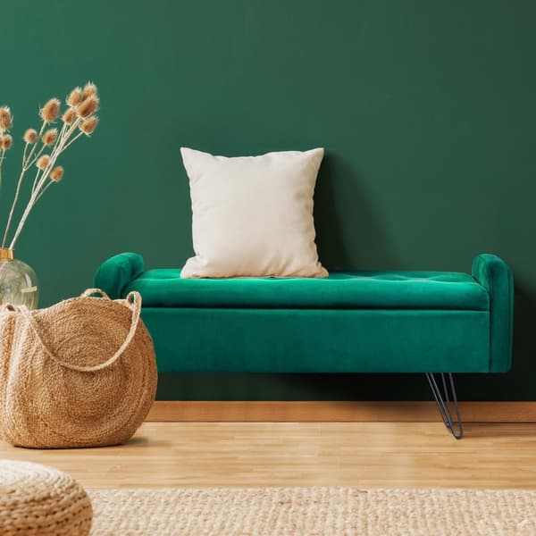 Bänk | VENLO | sammetsgrön | 100x39x45cm | 949504