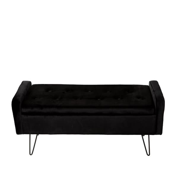 Bänk | VENLO | sammetssvart | 100x39x45cm | 820811