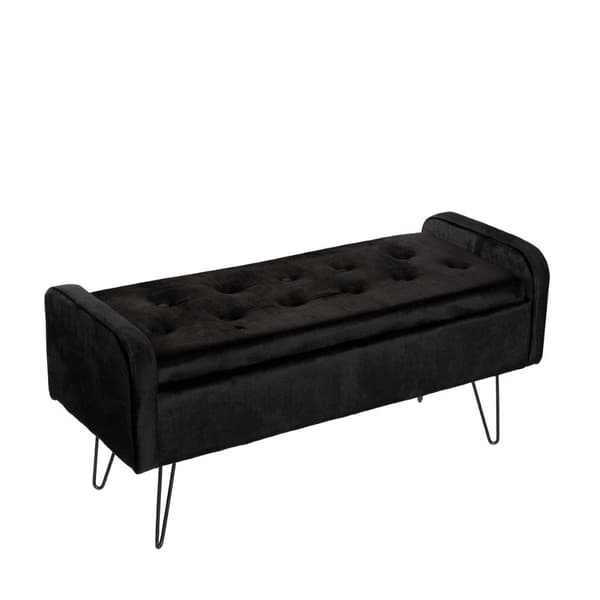 Bänk | VENLO | sammetssvart | 100x39x45cm | 820811