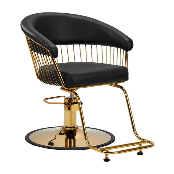 Hair System frisørstol Lille guld sort