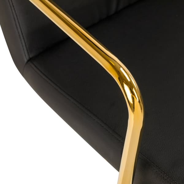 Kosmetisk stol QS-OF211G guld sort