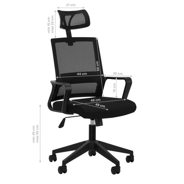 Kontorstol QS-05 sort