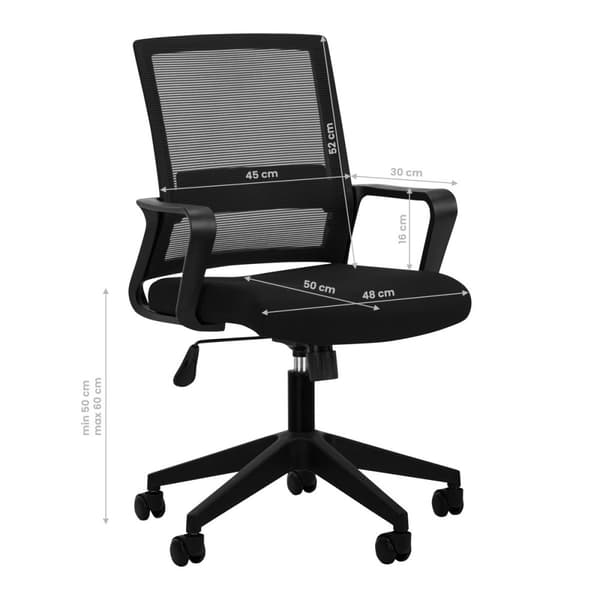 Kontorstol QS-11 sort