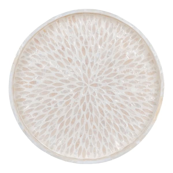 Bakke, Bambus/Capiz, 40x40x3.5 cm, Beige
