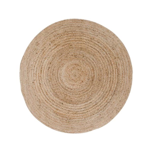 Mattor, Bombay Flätad Jute, 120x120 cm, Naturfärgad