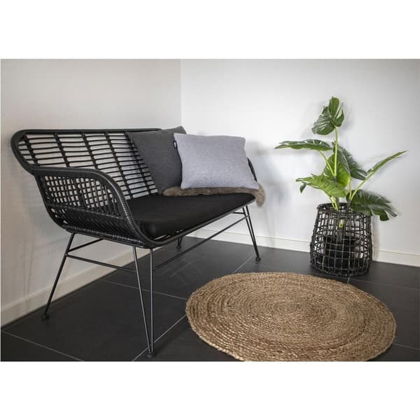 Matto, Bombay punottu juutti, ø90 cm, luonnonväri