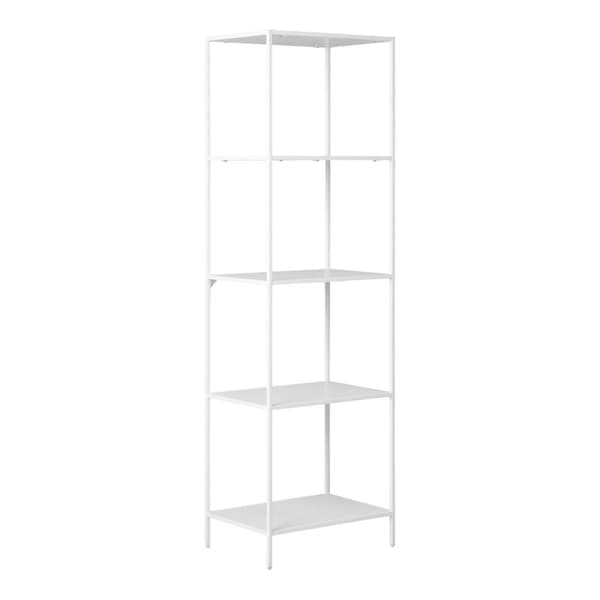Hylde, Vita Hylde 5 Hylder, 51x170 cm, Hvid