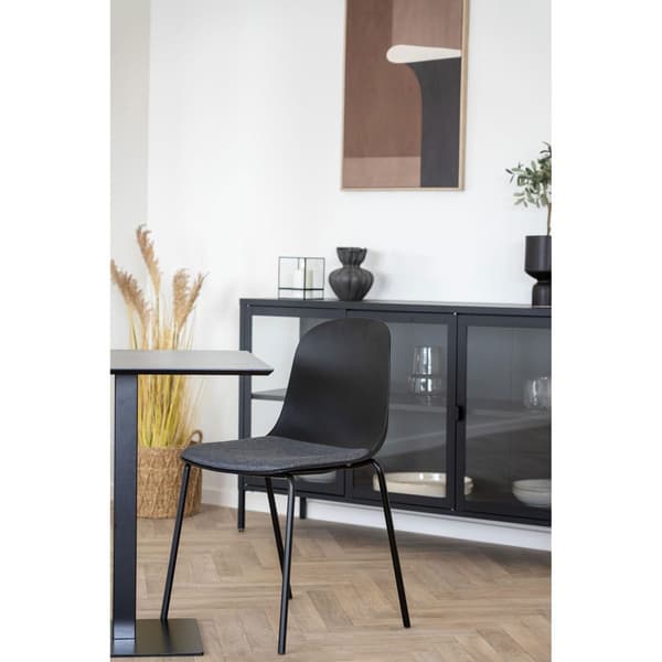 Spisestol, Madalena, 53x50x85 cm, Sort