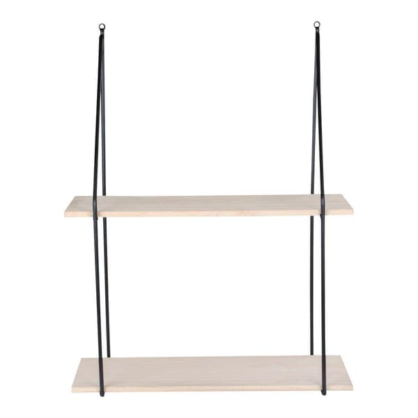 Hylla, Haag, 55x21 cm, Svart / Naturalfärgad