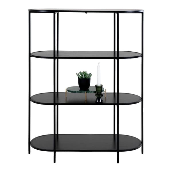 Hylde, Vita Oval, 85x36x111 cm, Sort