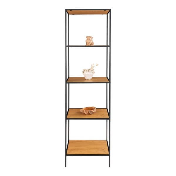 Hylde, Vita Hylde 5 Hylder, 51x36x170 cm, Naturfarvet