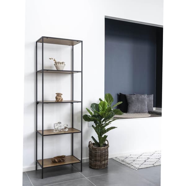 Hylde, Vita Hylde 5 Hylder, 51x36x170 cm, Naturfarvet
