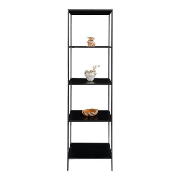 Hylde, Vita Hylde 5 Hylder, 51x36x170 cm, Sort