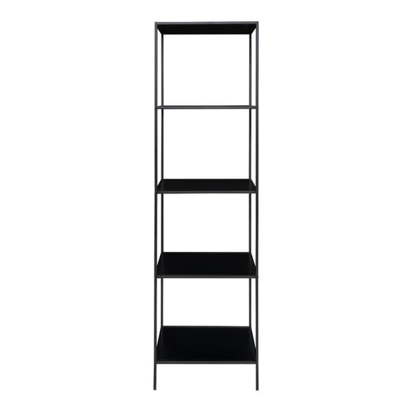 Hylde, Vita Hylde 5 Hylder, 51x36x170 cm, Sort