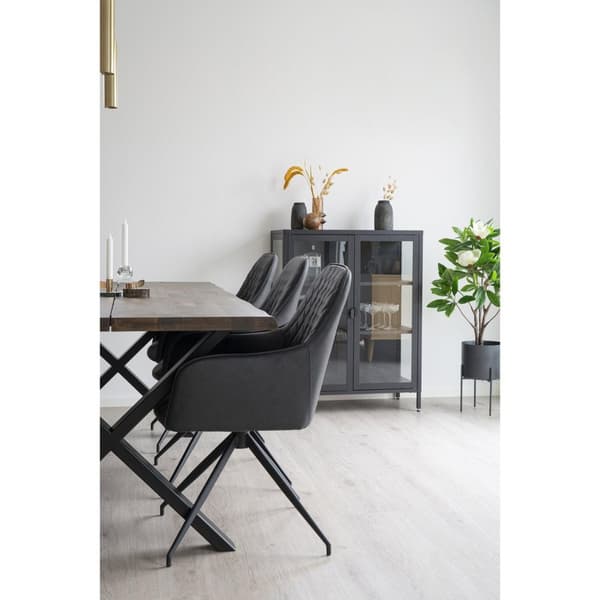 Matstol, Harbo, 62x56 cm, Mörkgrå