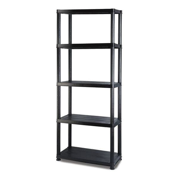 Marbueno Hylla 5 Hyllor Plast svart 61x31x171 cm Trädgård 10538