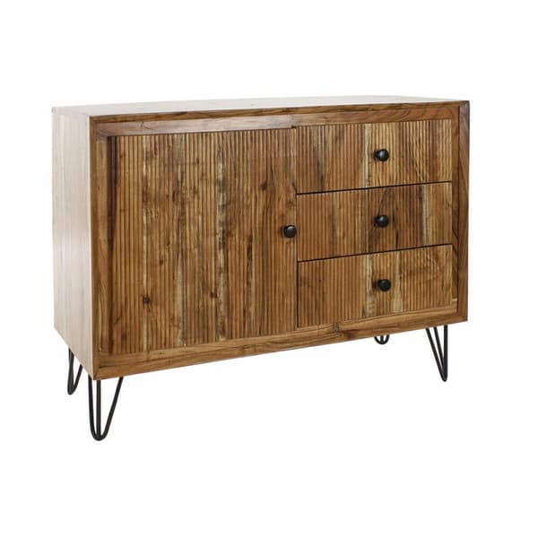 Sivupöytä DKD Home Decor Ruskea Musta Vaaleanruskea Akaasia 100 x 40 x 77 cm