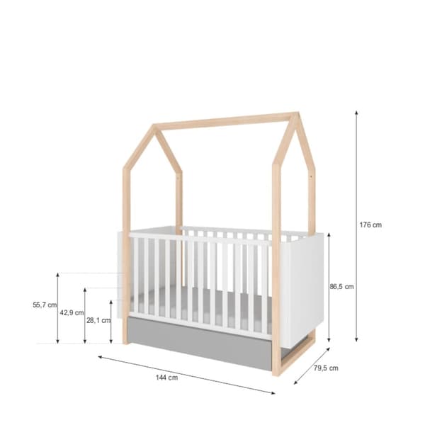 Pinette barnsäng/juniorsäng 70x140