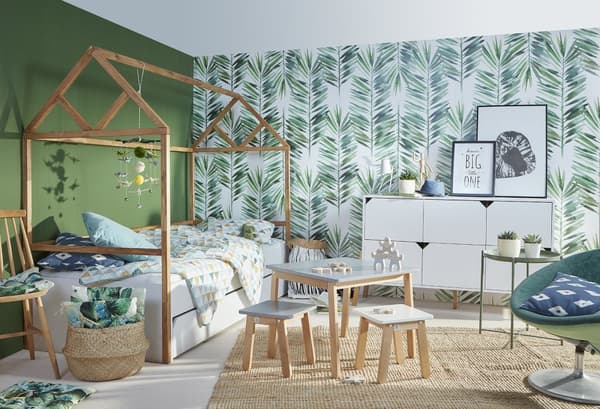 Barnsäng med Husformad Ram och Förvaringslåda - Lotta – Lämplig för Barn och Tonåringar (200x90 cm)