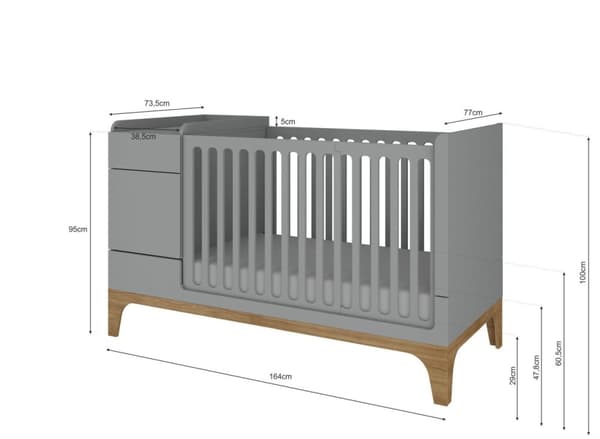 Bellamy – Up! säng 70x120 grå – Färg: Grå
